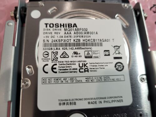 NEW - Toshiba (MQ01ABF032) 320GB, 5400RPM, 2.5" Internal Hard Drive, Dell Lenovo - Photo 7/7