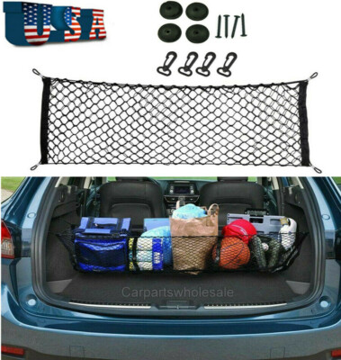 Envelope Style Trunk Cargo Net Storage Organizer Universal Bag Hook for Car Rear