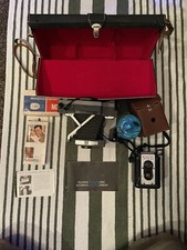 VINTAGE CAMERA Lot Polaroid 220, Argus - Argo Flex 75, with cases untested Used