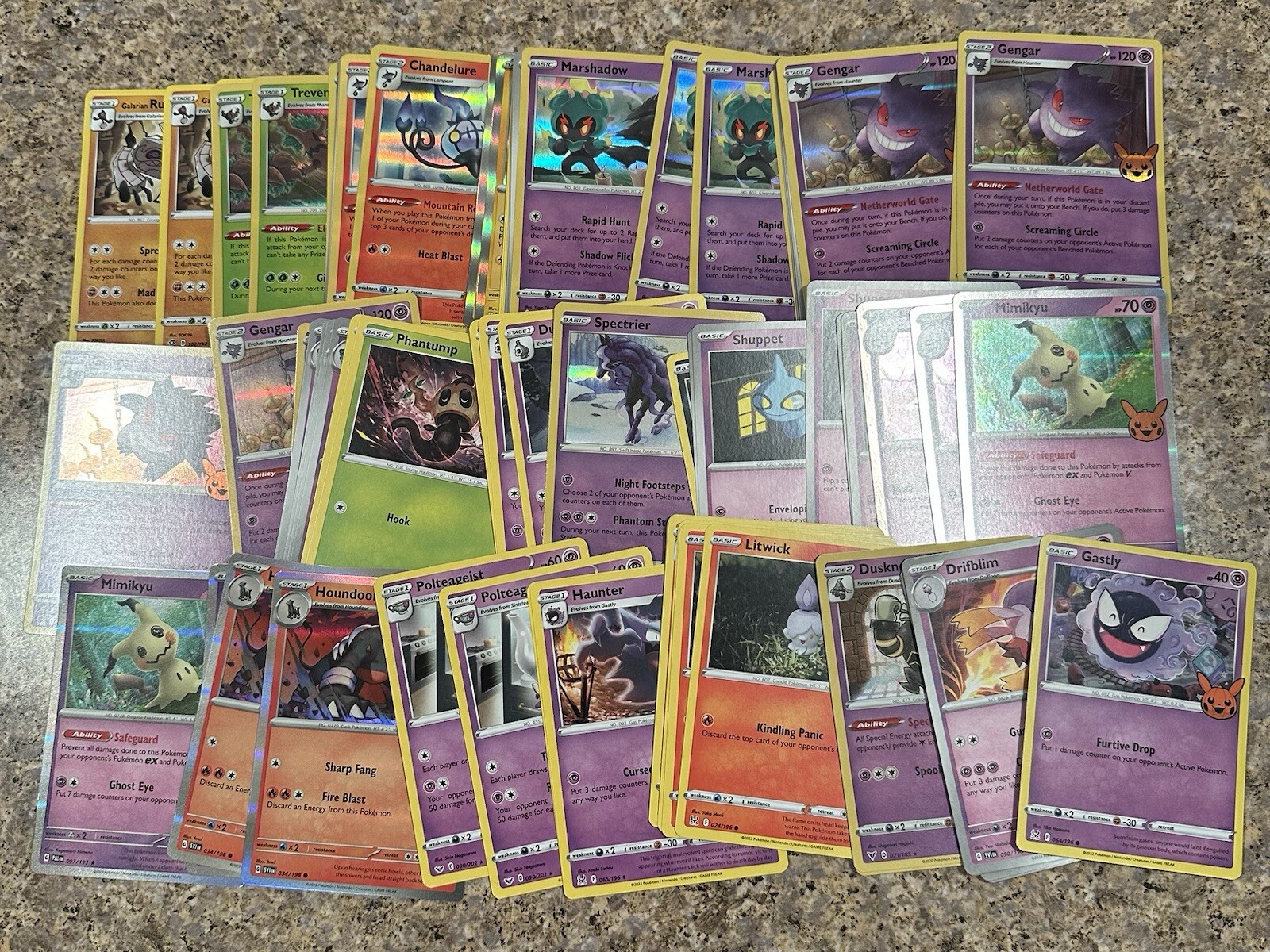 Pokémon Trading Cards 2023 Halloween Trick Or Trade Over 75 Cards LP/NM Pikachu