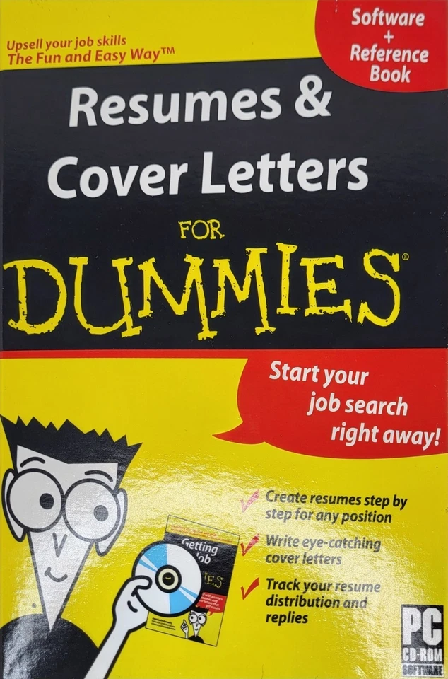 Resumes & Cover Letters for Dummies CD ROM & 144 page reference guide New Sealed - Image 2 of 4