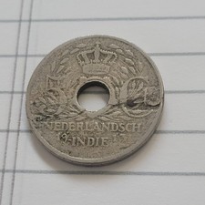 1913 Dutch East Indies 5 Cent Coin (VF)