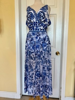 BLOOMCHIC floral one piece bathing suit size 22/24 with matching sarong cover-up