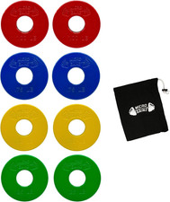 Standard 1-Inch Center Hole Fractional 8 Piece Weight Plates with Bag, Designed