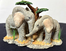 Tuskers Stay Close to Me Two Elephants with Tree Ornament Figurine CA07110