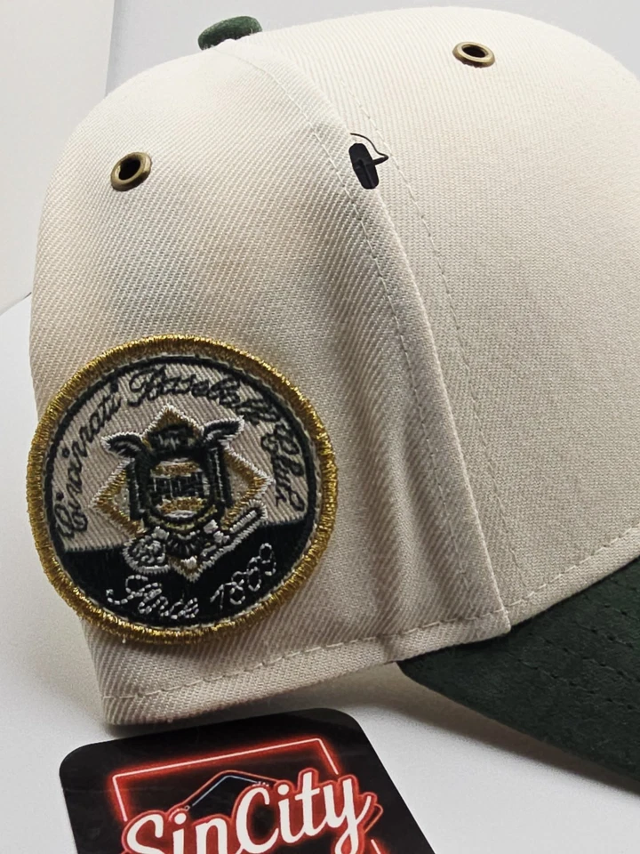 '47 Marca Cincinnati Reds 2 Tonos Natural Verde Oscuro MVP Gamuza Ala Snapback Sombrero  Foto 2 de 4