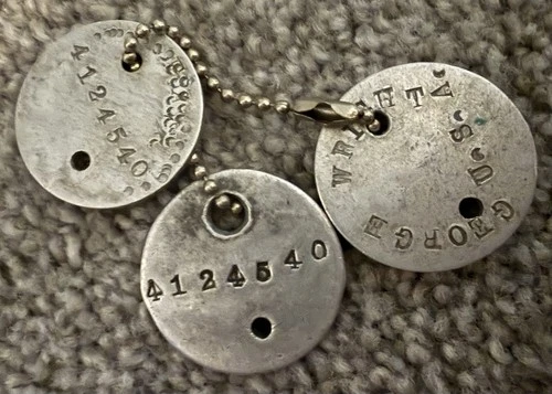 Original Authentic WW1 George Wright US Military Dog Tags!