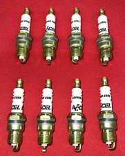 Accel 0574S-4x2 Shorty Spark Plug, 5/8 Hex, .460 Reach Tapered Set Of Eight
