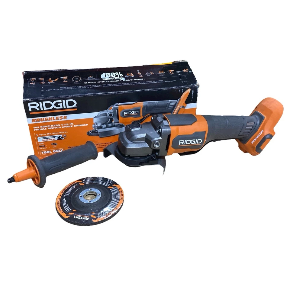 Amoladora angular con interruptor de paleta RIDGID R86047 18V (solo cuerpo) - Excelente estado Foto 2 de 4