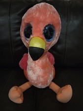 Juguete de peluche TY Gilda Pink Flamingo Jumbo extra grande 67 cm/27” 100 % seda