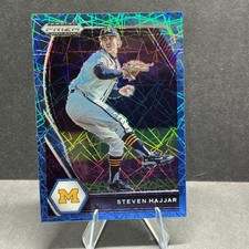 2021 Panini Prizm Draft Picks #PDP61 Steven Hajjar Blue Velocity Prizm