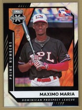 2021 Panini Elite Extra Baseball Prime Numbers Maximo Maria 51/62 Rookie