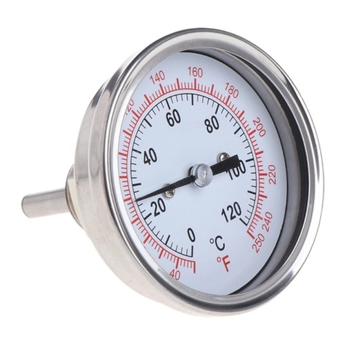 63mm Stainless Steel Thermometer for Boiler Still Pot Lid Installation