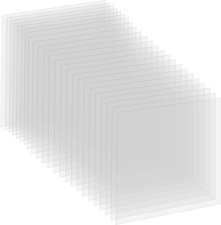 24 Pack 4 Mil Clear Mylar Stencil Sheets, 12" x 12" Blank Reusable Plastic Templ