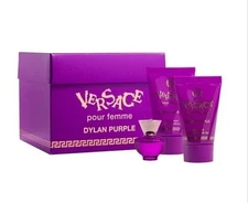 Versace Dylan Purple 3pc Mini Gift Set For Women New In Box 