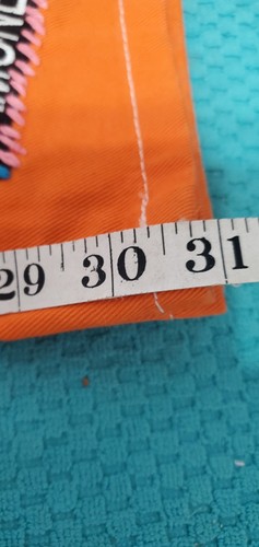 Pantalone da lavoro Dickie's arancione fluo donna 37 toppe musica rock taglia 9/29 unico - Foto 16 di 16