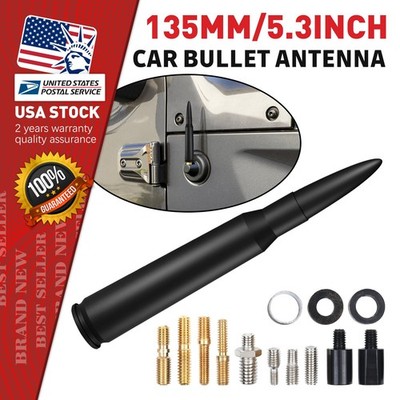 5.3inch Black Bullet Antenna 50 Caliber for 1990-2021 Ford F-150 Replacement