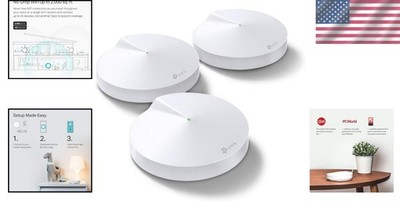 TP-Link Deco M5 Mesh WiFi Router 3-Pack 5500 sq ft Seamless Roaming Security