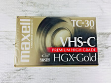 Maxell Sealed VHS-C Camcorder Videocassette HGX-Gold Premium High Grade TC-30