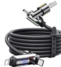 4 In 1 USB Type C Charging Cable Fast Charging iPhone Charger 240W New