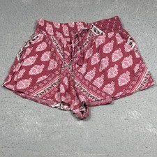 Show Me Your Mumu Shorts Women  s Size XS Red Flowy Festival Boho