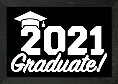 2021 Absolvent Gerahmtes Wandbild Poster Leinwanddruck Bild