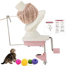 AMGSH Yarn Ball Winder Manual Holder Hand-Operated Swift Light Pink