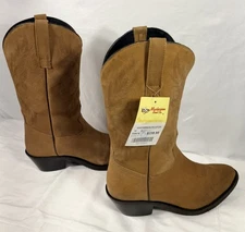 Masterson Brown Distressed R Toe Western Cowboy Boot Men’s Size 10 D RBI876 NEW