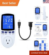 Upgraded Watt Meter Power Monitor Blue & Whit...