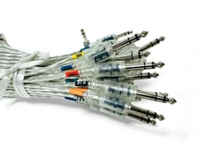 13 Clear Silver Transparent Trigger Cable Kit Wires Snake Cord For ROLAND Alesis