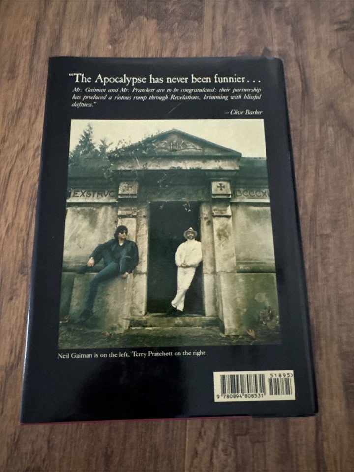 Good Omens 1st Printing 1st Edition Signed Neil Gaiman Terry Pratchett Hardcover - Image 2 of 4