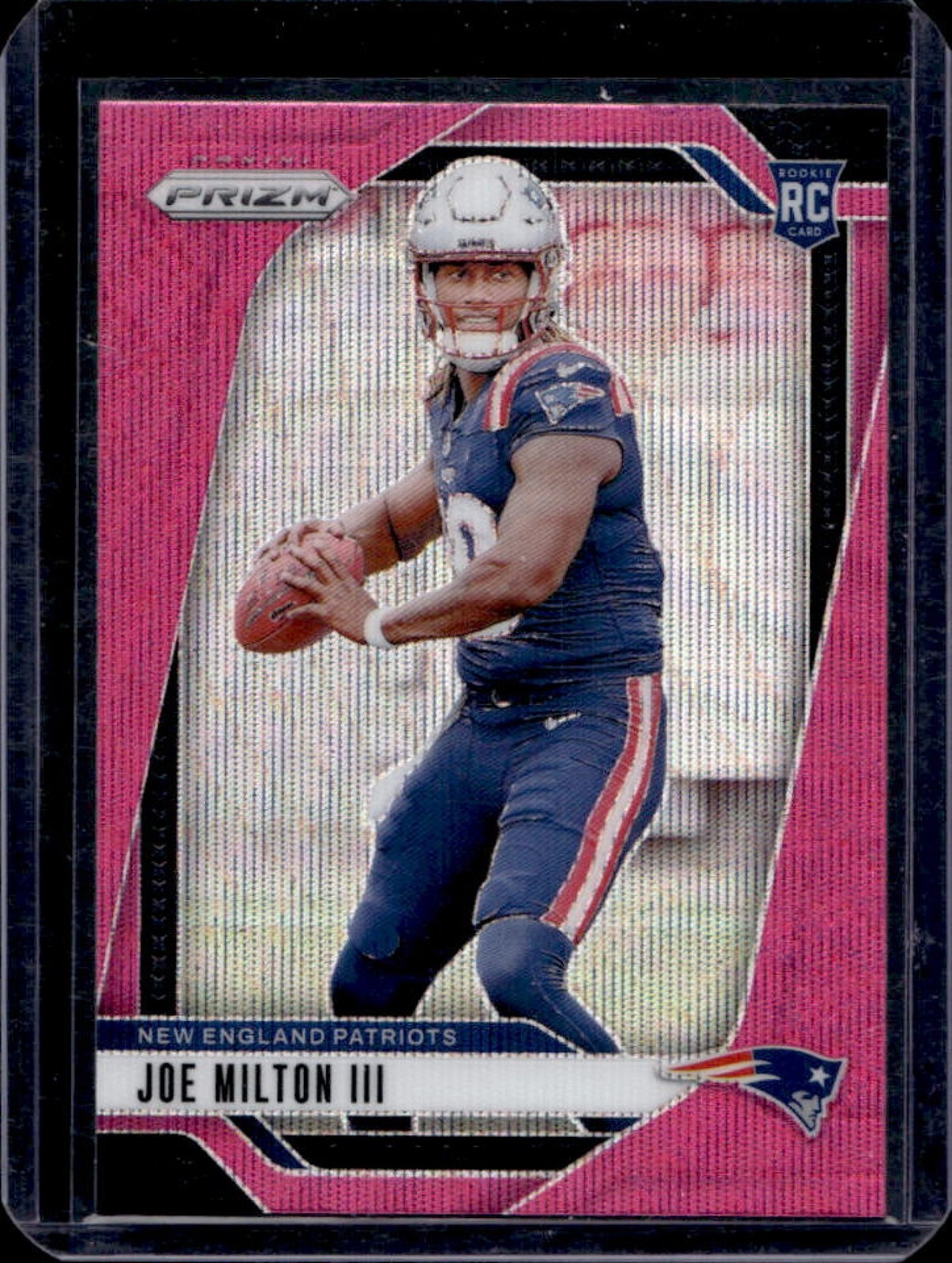 2024 Prizm Joe Milton III RC Pink Wave Rookie #354 Patriots
