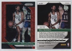 2018-19 Panini Prizm Choice Red Prizm /88 Bill Russell #25 HOF