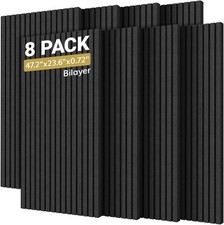 TONOR 8-Pcs Bilayer Thick Acoustic Panels Large Soundproof Self adhesive 47x23.6
