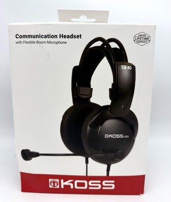 Koss - SB40 -Communication Stereo Headset with Microphone - Black