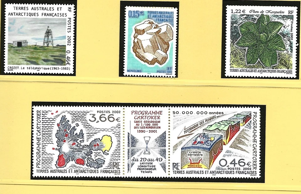 SPM8- LOT de 6 timbres TAAF 2002 TOUS - neuf** voir le scan - Photo 1/1