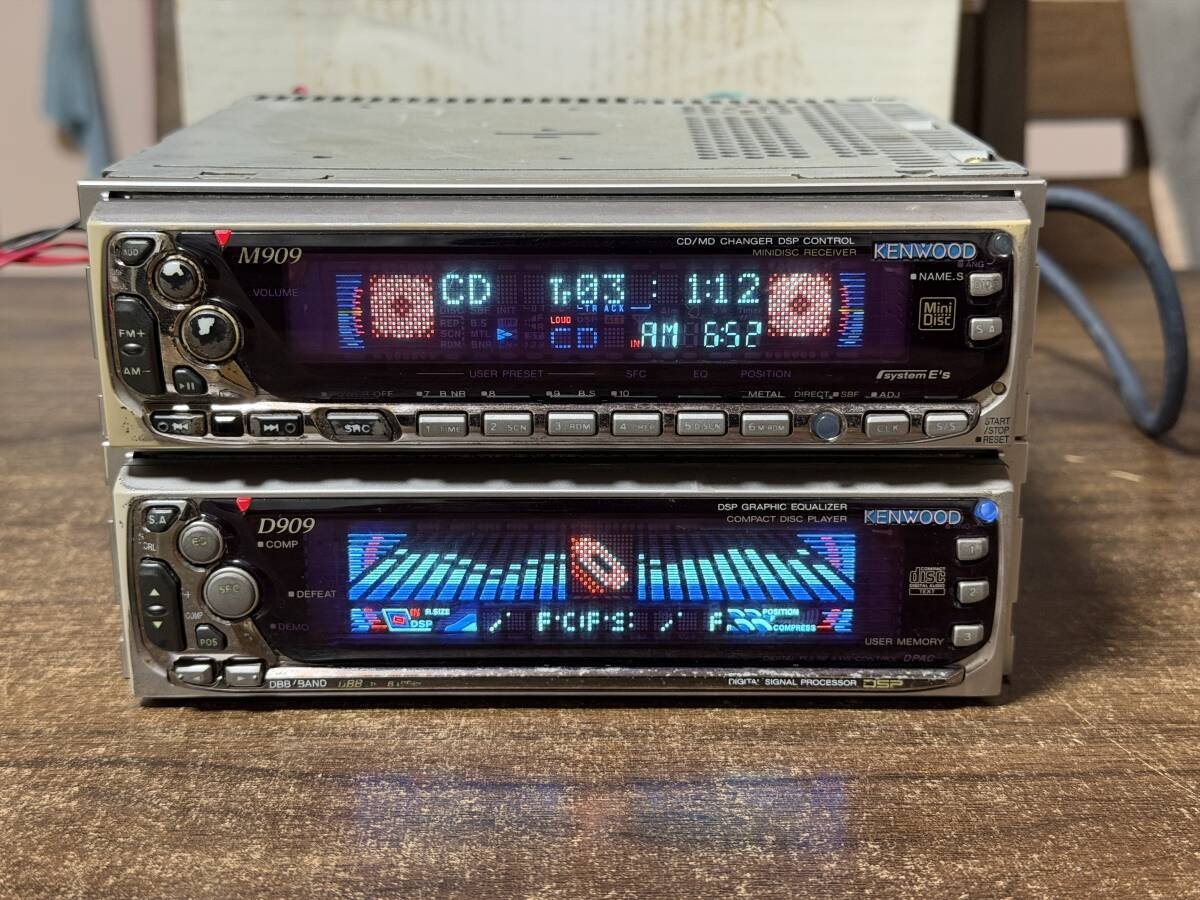 KENWOOD M909 D909 1DIN+1DIN CD MD DSP EQ Deck Vintage JDM Car