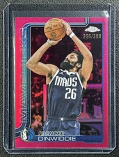 SPENCER DINWIDDIE 2025-26 TOPPS CHROME #13 MAGENTA REFRACTOR 366/399 MAVERICKS
