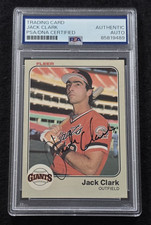 1983 JACK CLARK Signed Fleer Baseball Card-SAN FRANCISCO GIANTS-PSA