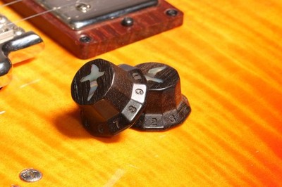 Hailwood Ebony Faceted Bird Inlay Knob Qty.1 fits PRS Guitars & CTS/US Pots