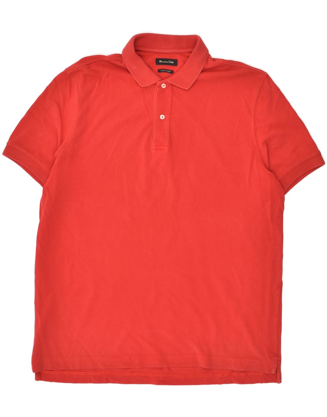 MASSIMO DUTTI Mens Polo Shirt XL Red BA36