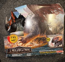 How to Train Your Dragon VOLCANO ISLAND TITAN RED DEATH 23" Figure Exclusive NIB