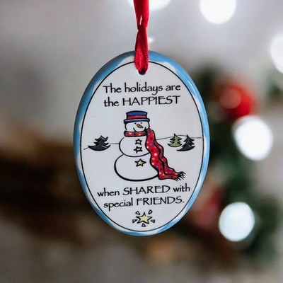 Ganz Christmas Tree Ornament The Holidays Are The Happiest  Special Friends Oval