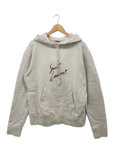 SAINT LAURENT (YSL) Felpa con cappuccio SAINT LAURENT M COTONE grigia tinta unita 60TZ 561169 usata