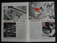 Disney Mickey Mouse 3-D Animation Tricks 1938 vintage pictorial