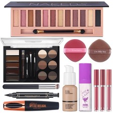 Makeup Set For Women Full Kit - 12 Colors Nude Shimmer Eyeshadow