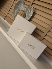 Dior Gift Boxes Set Of Two White And Gold (with Dior Ribbon)