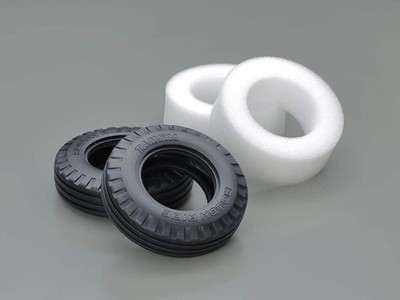 Tamiya 51716 gerippte ''Rough Ride'' Reifen (mit Innenschwamm, 2 Stück), (BB-01/BBX) Neu in Verpackung