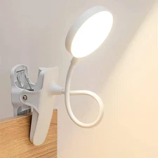 Dorm Room Essential Clip on Light Wall-Mounted, 3 Color Portable Desk Light Mini