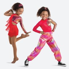 UNSTOPPABLE THREE-PIECE COSTUME: CROP TOP JAZZ TAP BIKETARD